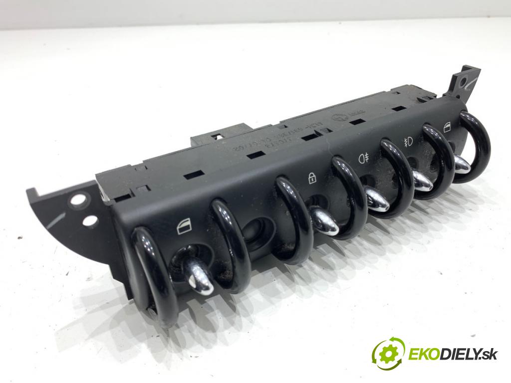 MINI R50 R53 liftback 2002 85 kW Cooper 1598 Prepínač okien 6917985 (Prepínacie páčky pod volantom)