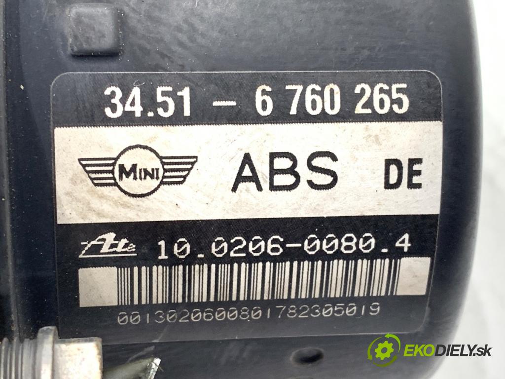 MINI R50 R53 liftback 2002 85 kW Cooper 1598 Pumpa ABS 6760266 (Pumpa ABS)