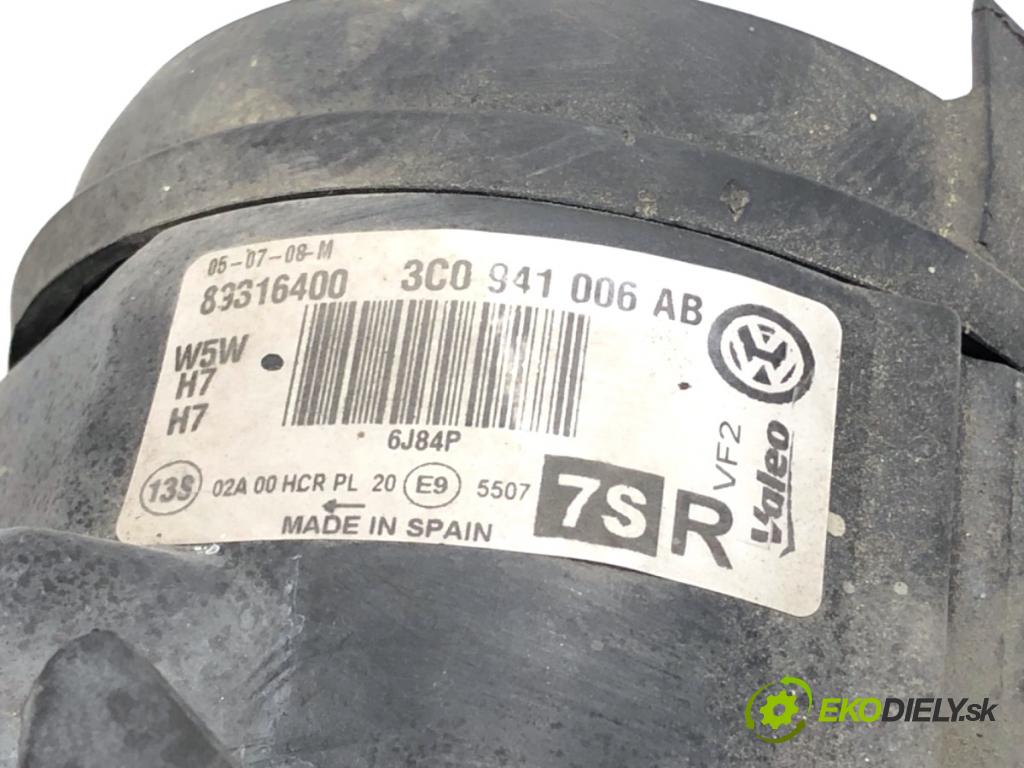 VW PASSAT B6 sedan 2008 103 kW 2.0 TDI 1968 světlomet pravý přední část 3C0941006AB