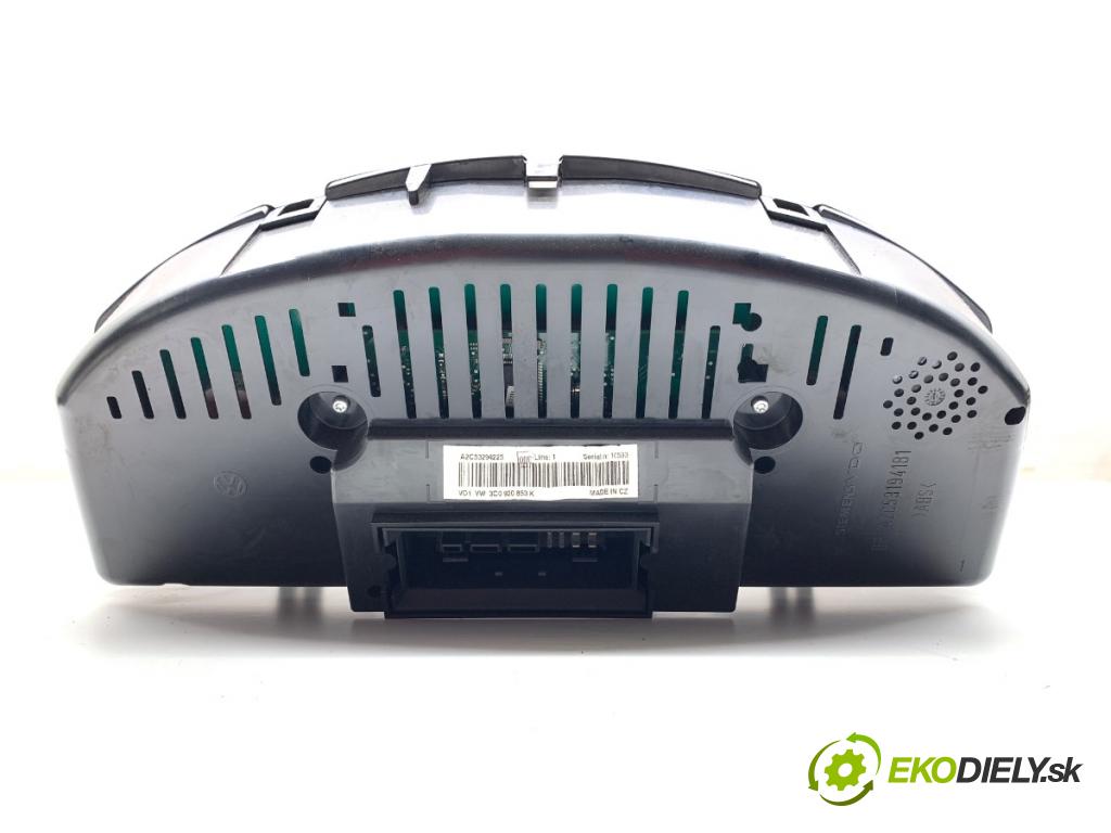 VW PASSAT B6 sedan 2008 103 kW 2.0 TDI 1968 Prístrojovka 3C0920853K (Prístrojová doska)