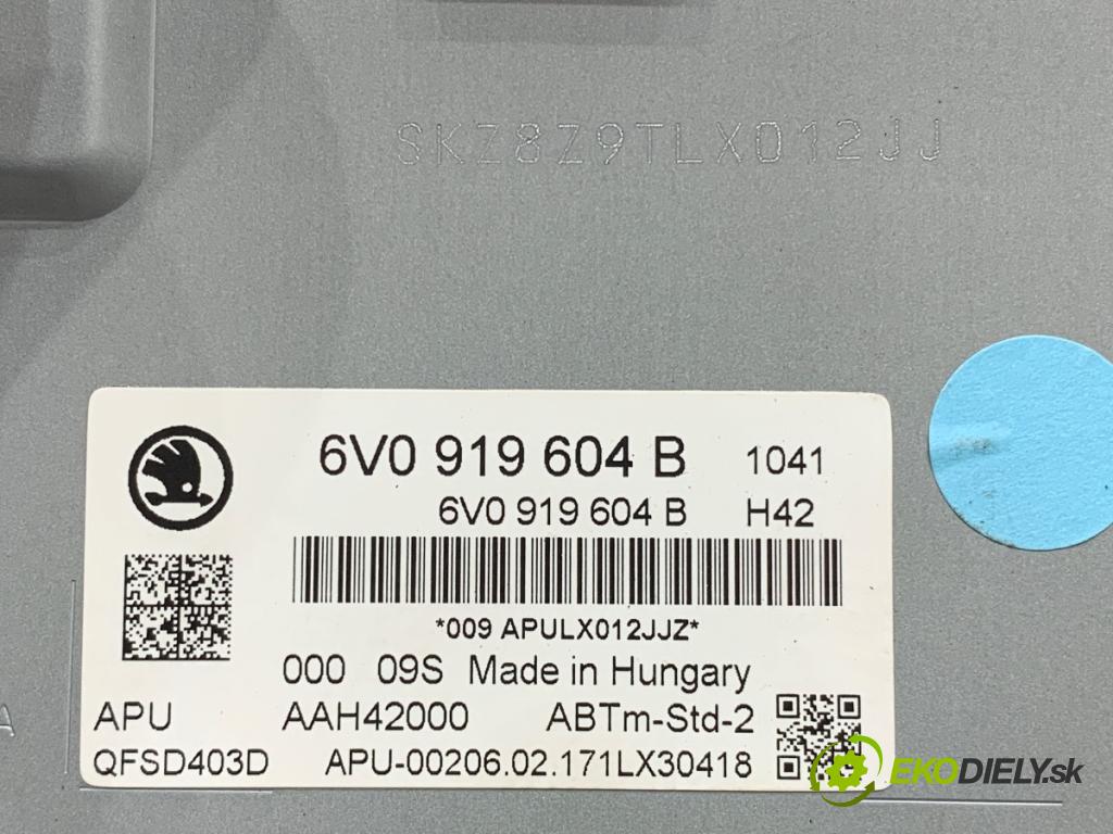 SKODA FABIA III liftback 2017 55 kW 1.0 999 RADIO Navigácia 6V0919604B (Audio zariadenie)