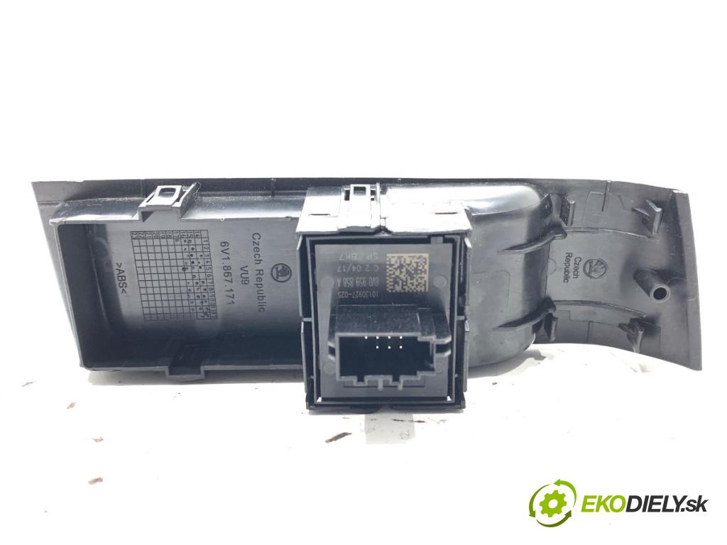 SKODA FABIA III liftback 2017 55 kW 1.0 999 Prepínač okien 6V0959858A (Prepínacie páčky pod volantom)