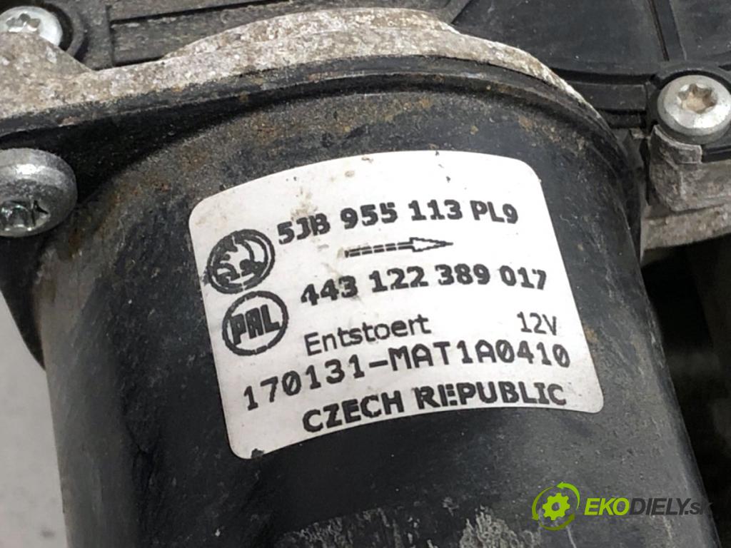 SKODA FABIA III liftback 2017 55 kW 1.0 999 Mechanizmus stieračov predný 5JB955113 (Motorček stieračov predný)