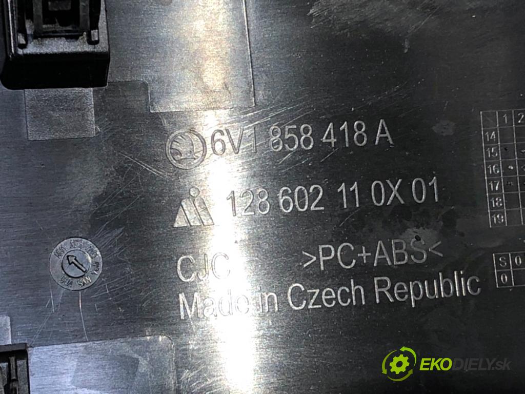 SKODA FABIA III liftback 2017 55 kW 1.0 999 lišty kryt 6V1858418A (Lišta)