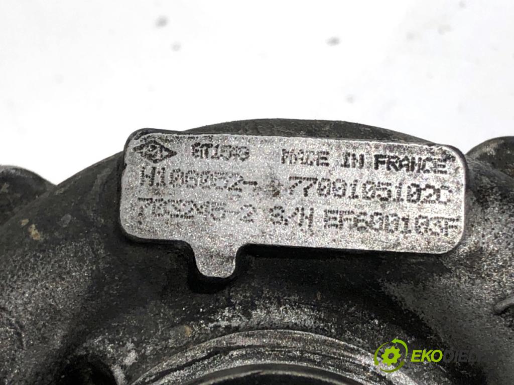 RENAULT SCENIC I nadwozie wielkoprzestrzenne (MPV) 2001 74 kW 1.9 dCi RX4 1870 turbo 7700105102C (Kompletní turbodmychadlo)