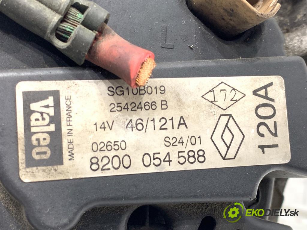 RENAULT SCENIC I nadwozie wielkoprzestrzenne (MPV) 2001 74 kW 1.9 dCi RX4 1870 Alternátor 8200054588 (Alternátor)