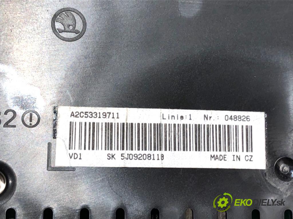 SKODA FABIA II liftback 2008 63 kW 1.4 1390 Prístrojovka 5J0920811B (Prístrojová doska)