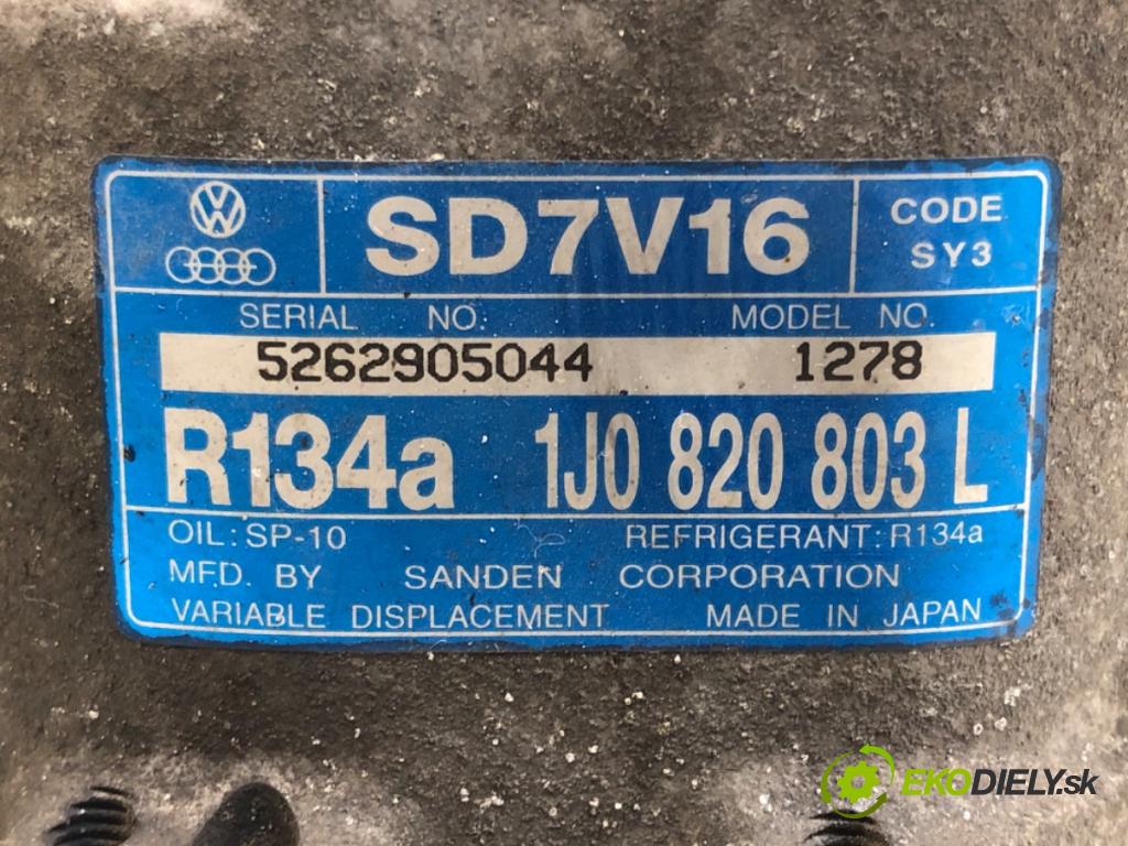 SKODA OCTAVIA I liftback 2010 75 kW 1.6 1595 Kompresor klimatizácie 1J0820803L (Kompresor klimatizácie)