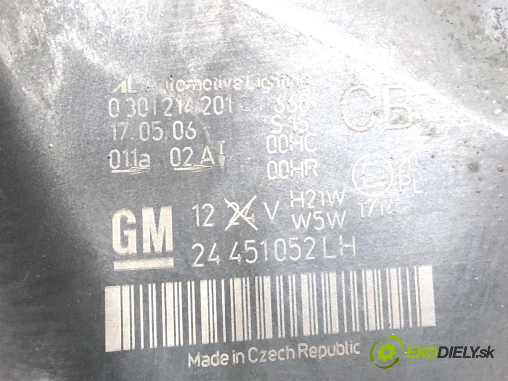 OPEL ZAFIRA B nadwozie wielkoprzestrzenne (MPV) 2006 103 kW 1.8 (M75) 1796 světlomet levý přední část 24451052