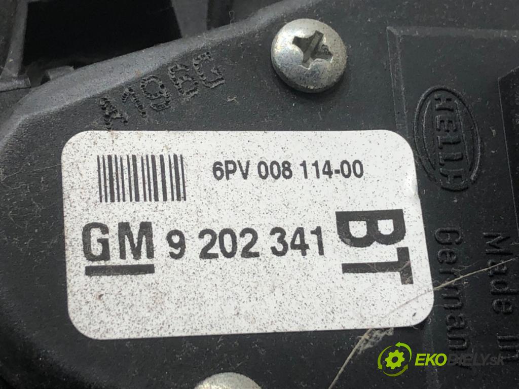 OPEL ZAFIRA B nadwozie wielkoprzestrzenne (MPV) 2006 103 kW 1.8 (M75) 1796 Potenciometer plynu 9202341 (Potenciometer plynového pedálu)