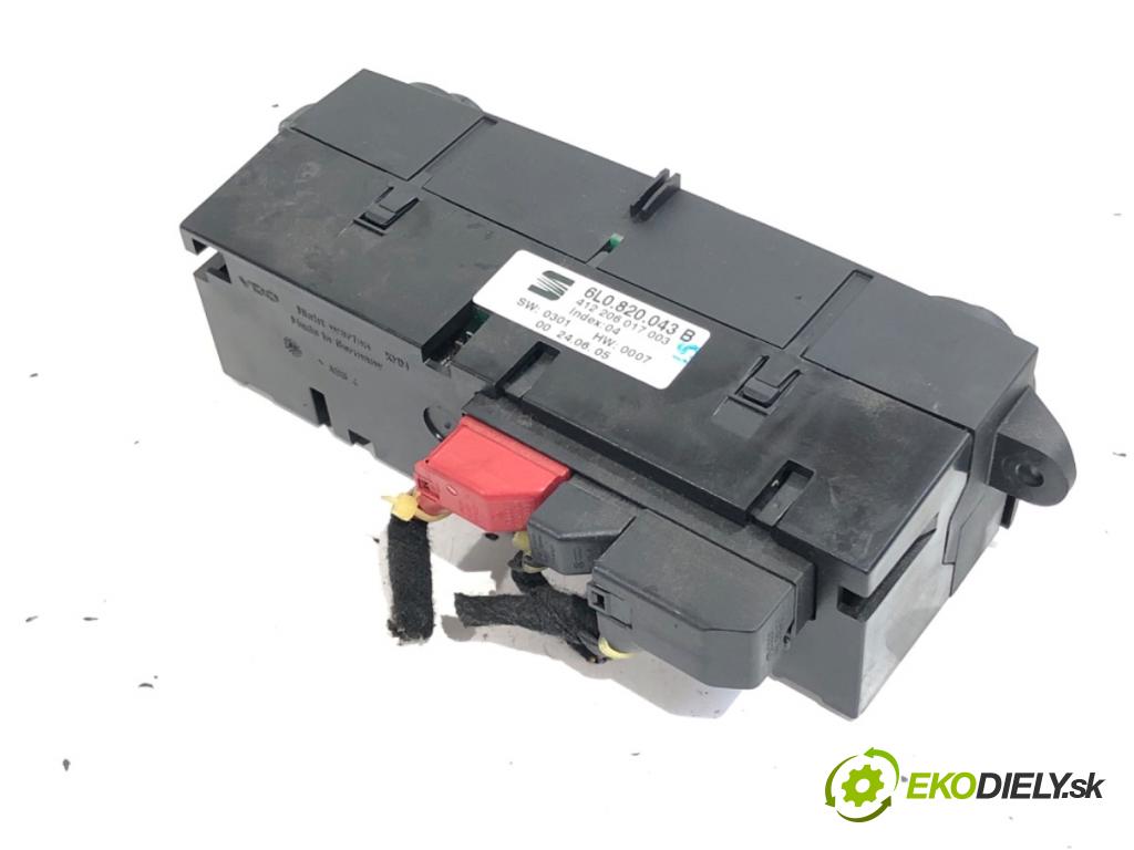 SEAT IBIZA III liftback 2005 55 kW 1.4 16V 1390 Panel ovládania kúrenia 6L0820043B (Prepínacie páčky pod volantom)