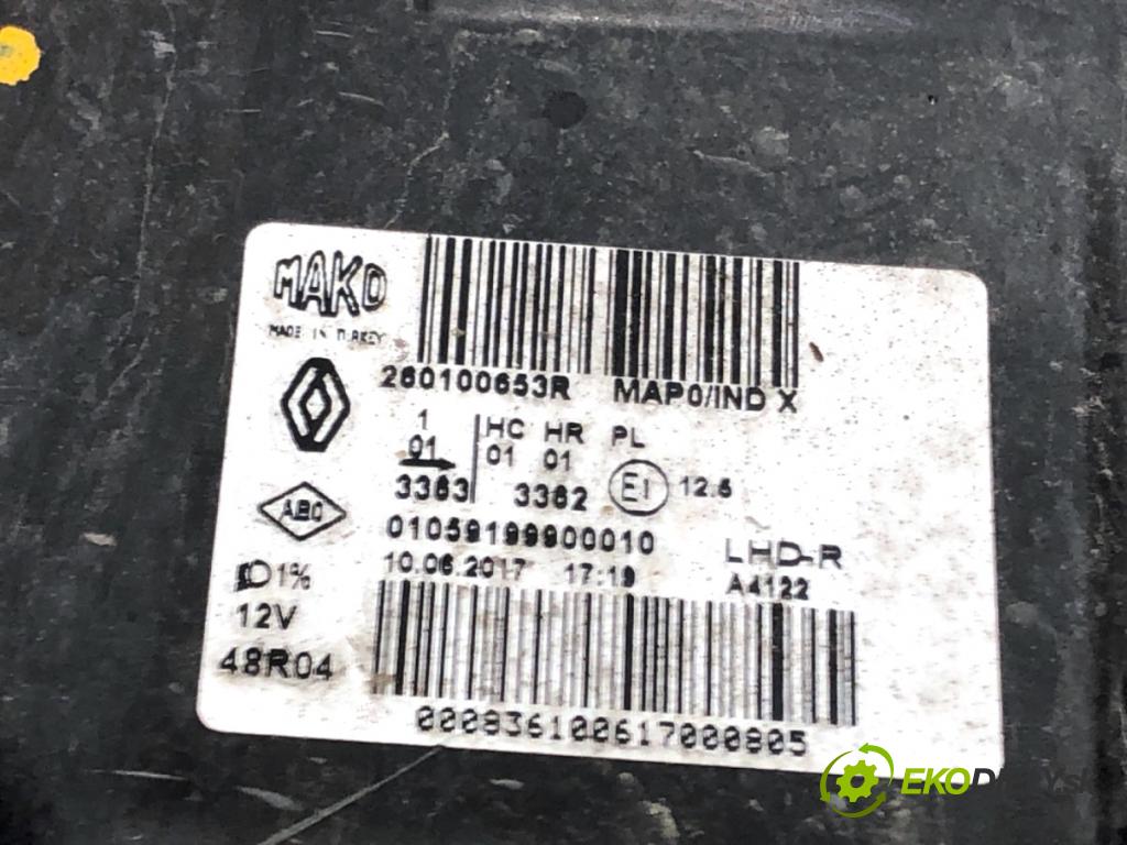 RENAULT CLIO IV liftback 2017 54 kW 1.2 16V 1149 světlomet pravý přední část 260100653R