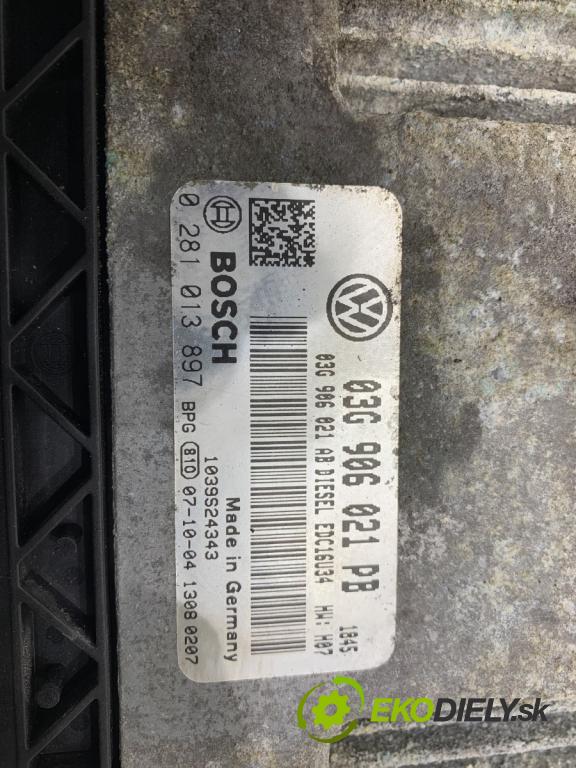 VW PASSAT B6 sedan 2007 77 kW 1.9 TDI 1896 riadiaca jednotka Motor 03G906021AB (Riadiaca jednotka)