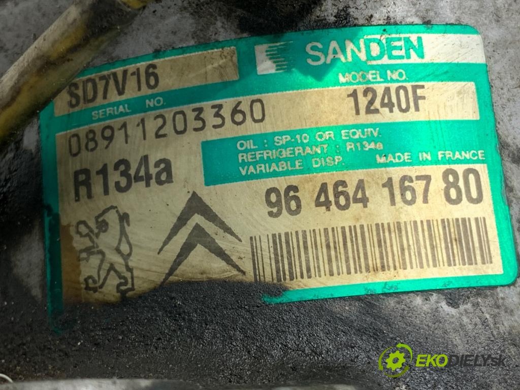 PEUGEOT 607 sedan 2003 98 kW 2.2 HDi 2179 Kompresor klimatizácie 9646416780 (Kompresor klimatizácie)