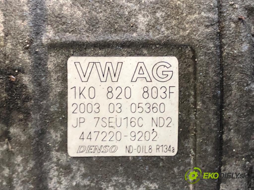 AUDI A3 8P liftback 2003 75 kW 1.6 1595 Kompresor klimatizácie 1K0820803F (Kompresor klimatizácie)
