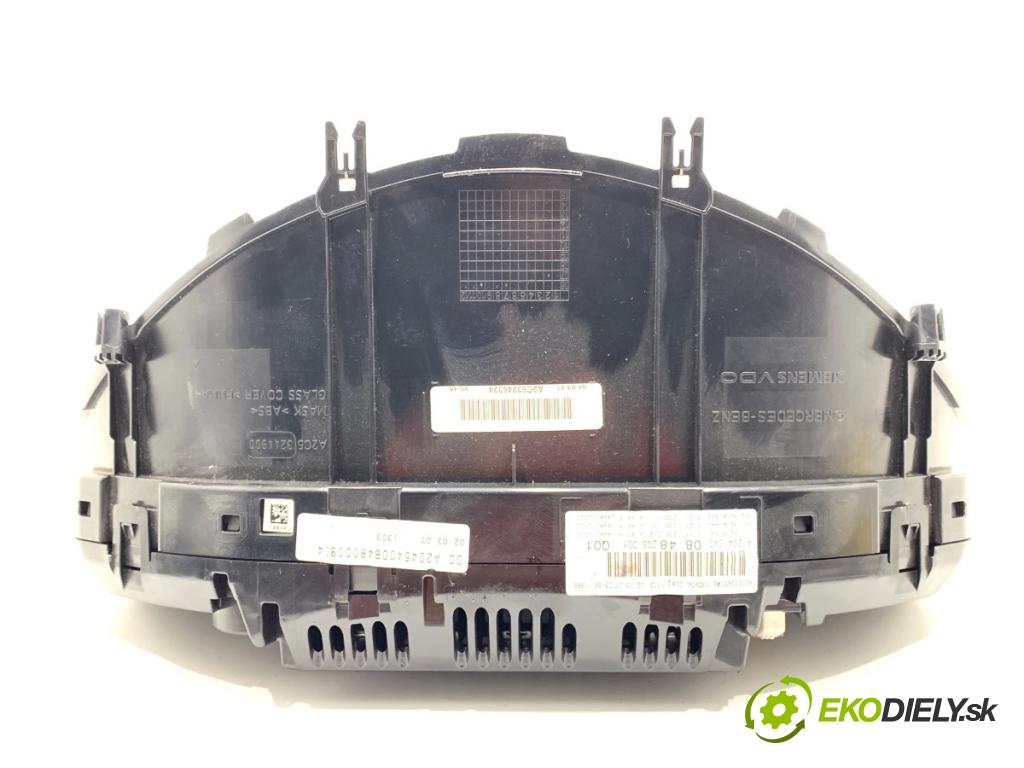 MERCEDES-BENZ W204 sedan 2007 135 kW C 200 Kompressor (204.041) 1796 Prístrojovka A2045400848 (Prístrojová doska)