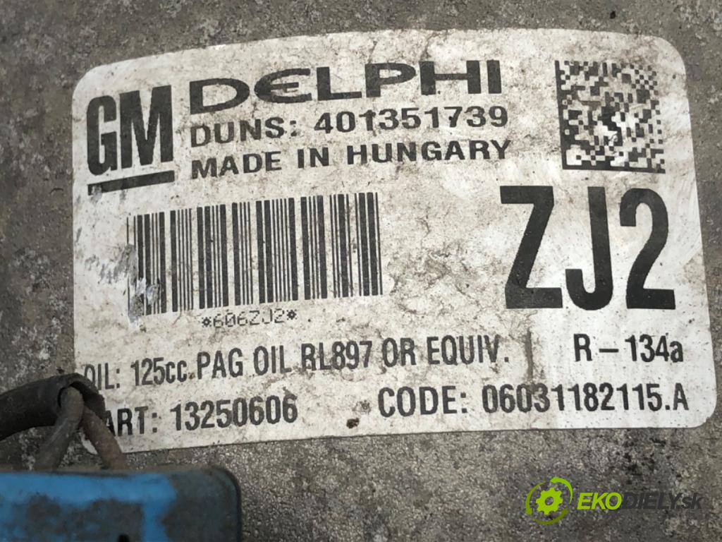 OPEL ASTRA J liftback 2011 92 kW 1.7 CDTI (68) 1686 Kompresor klimatizácie 13250606 (Kompresor klimatizácie)