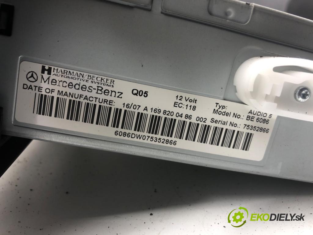 MERCEDES-BENZ W169 liftback 2007 70 kW A 150 (169.031, 169.331) 1498 RADIO 1698200486 (Audio zariadenie)