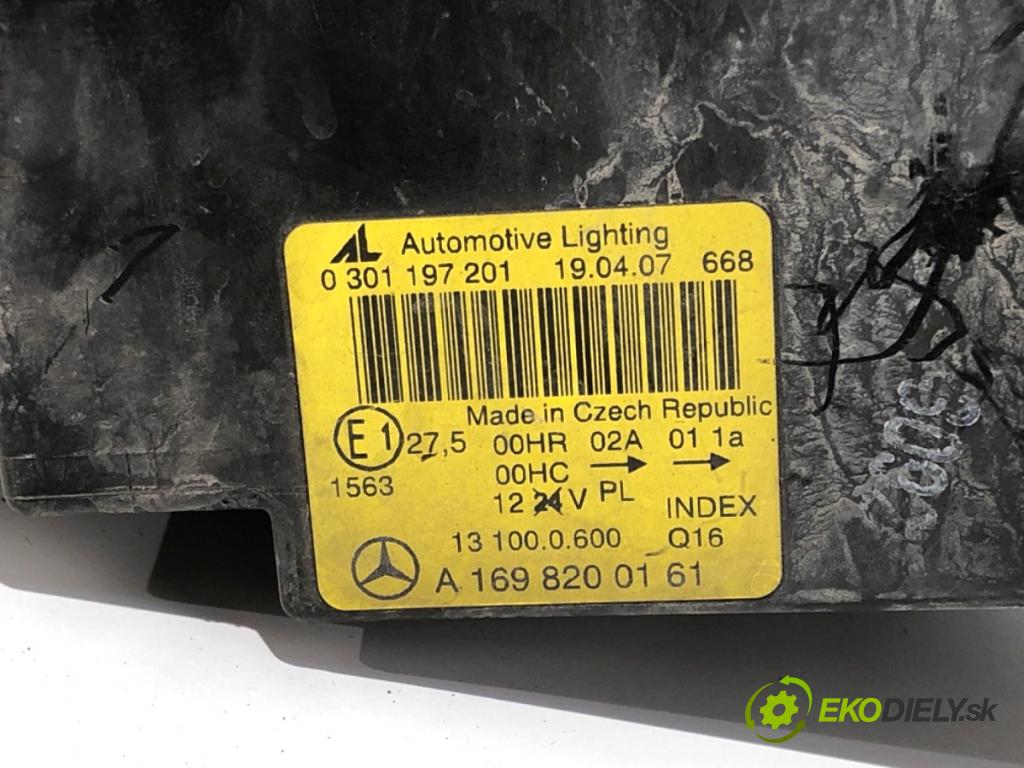 MERCEDES-BENZ W169 liftback 2007 70 kW A 150 (169.031, 169.331) 1498 světlomet levý přední část 1698200161