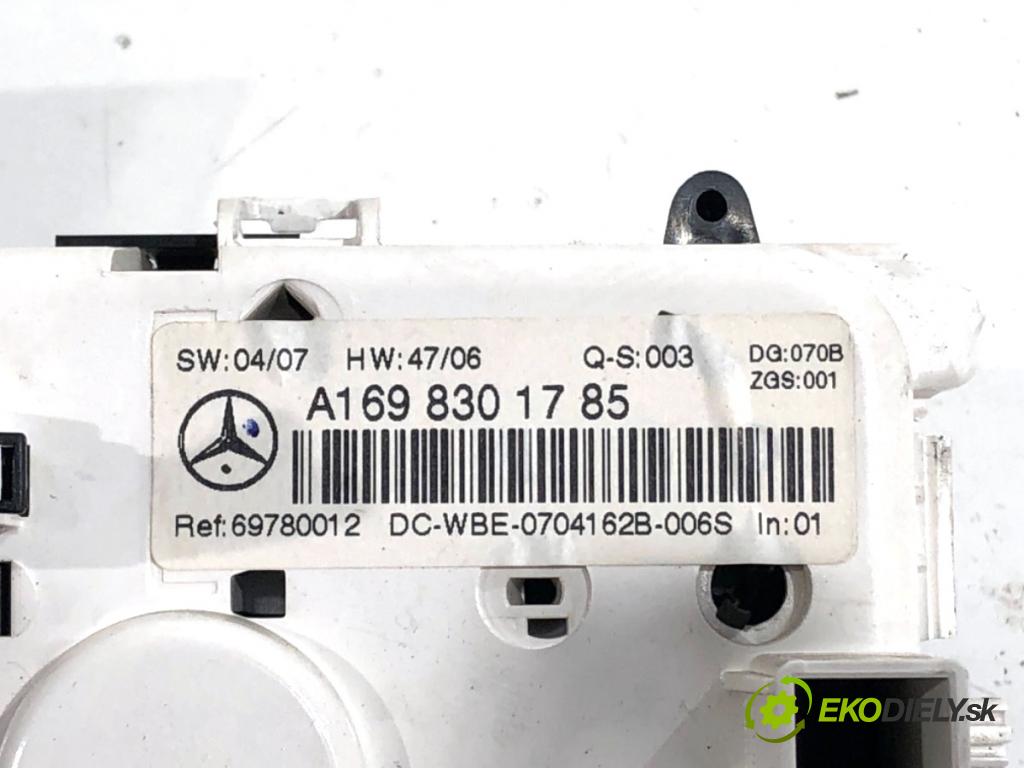 MERCEDES-BENZ W169 liftback 2007 70 kW A 150 (169.031, 169.331) 1498 Panel ovládania kúrenia 1698301785 (Prepínacie páčky pod volantom)