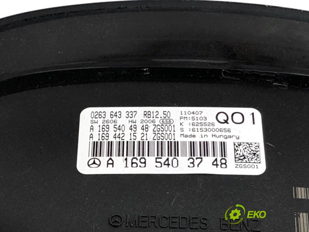 MERCEDES-BENZ W169 liftback 2007 70 kW A 150 (169.031, 169.331) 1498 Prístrojovka 1695403748 (Prístrojová doska)