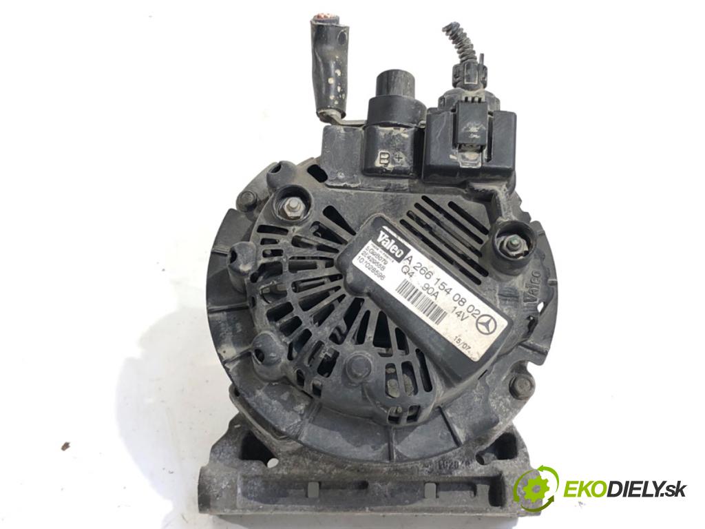 MERCEDES-BENZ W169 liftback 2007 70 kW A 150 (169.031, 169.331) 1498 Alternátor A2661540802 (Alternátor)