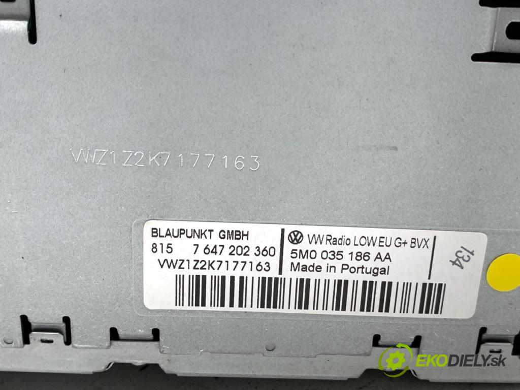 VW POLO V liftback 2011 66 kW 1.6 TDI 1598 RADIO 5M0035186AA (Audio zariadenie)