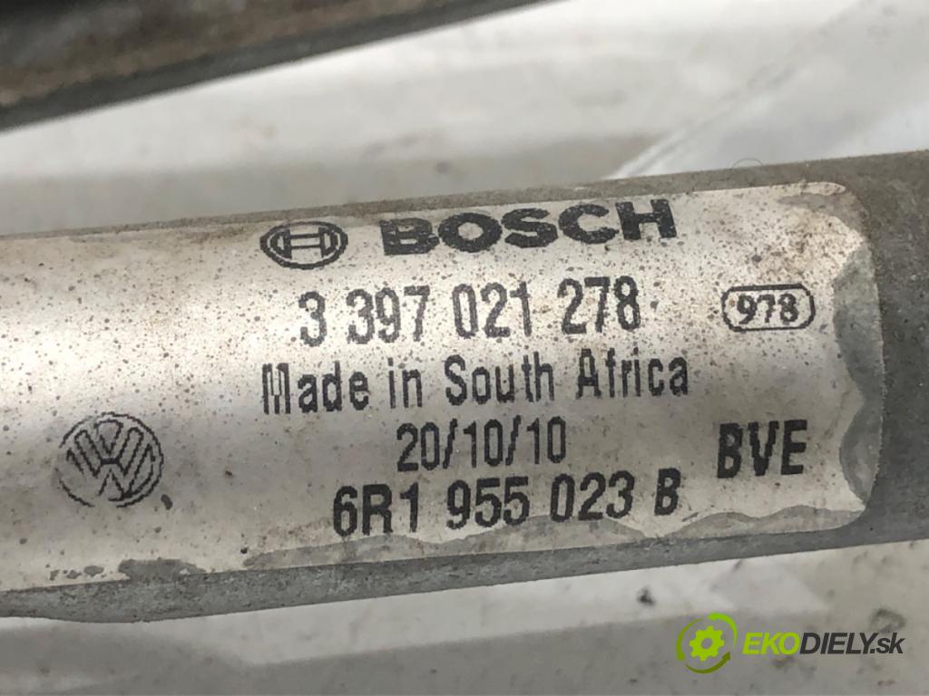VW POLO V liftback 2011 66 kW 1.6 TDI 1598 Mechanizmus stieračov predný 6R1955119A (Motorček stieračov predný)