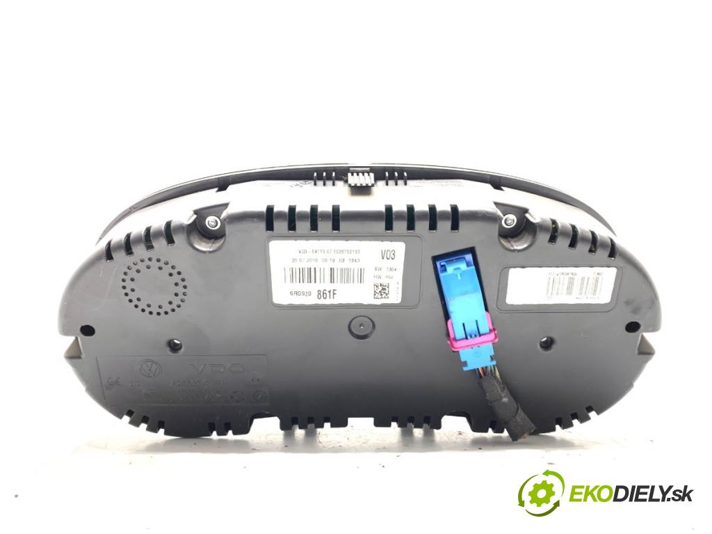 VW POLO V liftback 2011 66 kW 1.6 TDI 1598 Prístrojovka 6R0920861F (Prístrojová doska)