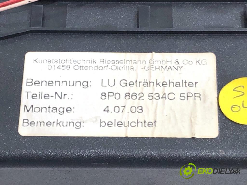 AUDI A3 8P liftback 2003 75 kW 1.6 1595 Držiak na nápoje 8P0862534C (Držiak (úchyt) na nápoje)