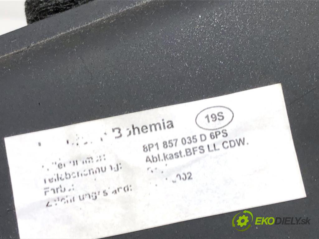 AUDI A3 8P liftback 2003 75 kW 1.6 1595 Priehradka, kastlík spolujazdca 8P857035A (Priehradka (kastlík))