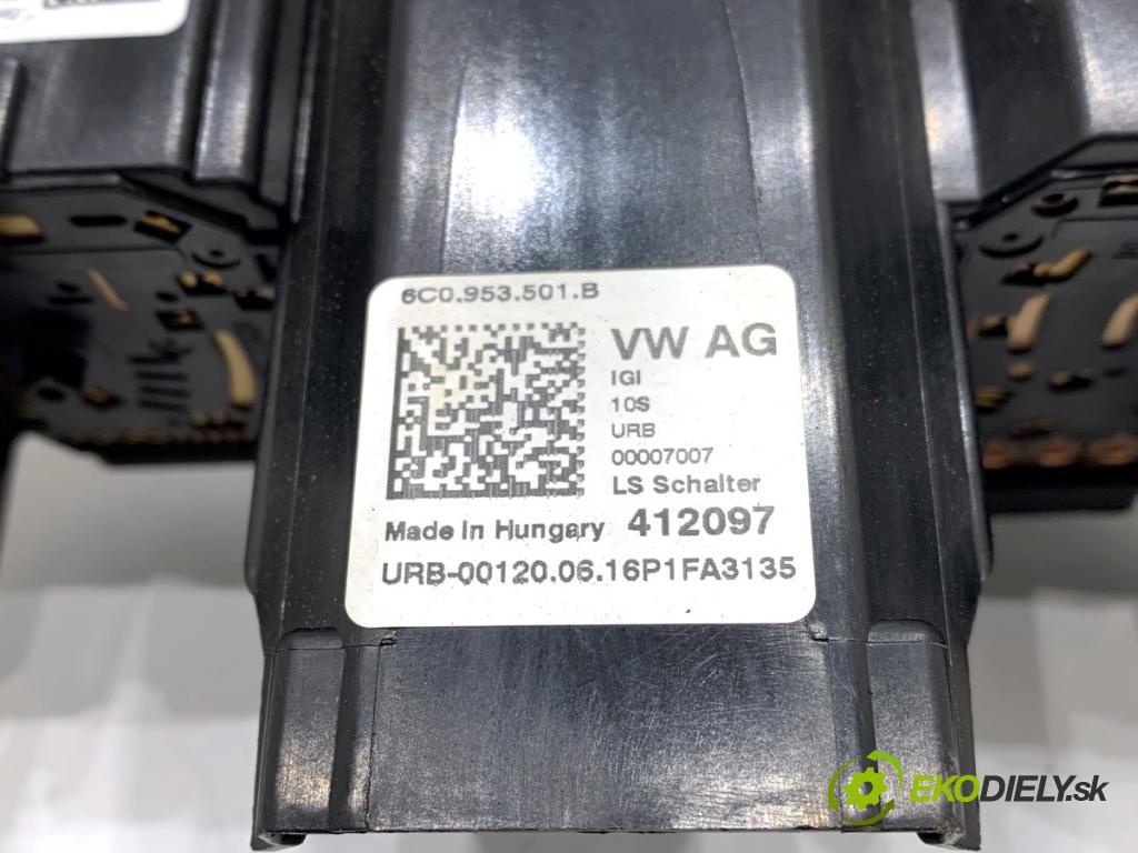 SEAT IBIZA IV liftback 2016 81 kW 1.0 TSI 999 Prepínač kombinovaný 6C0953501B (Prepínacie páčky pod volantom)