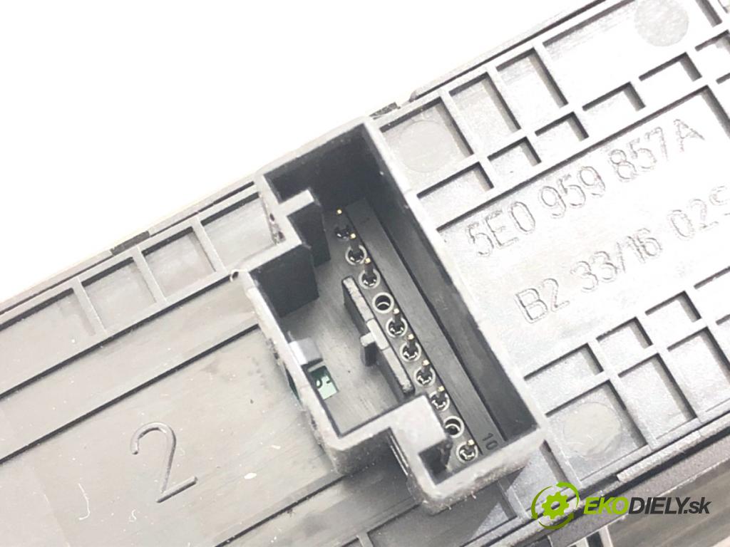 SKODA OCTAVIA III Kombi 2016 135 kW 2.0 TDI / TDI RS 4x4 1968 Prepínač okien 5E0959857A (Prepínacie páčky pod volantom)