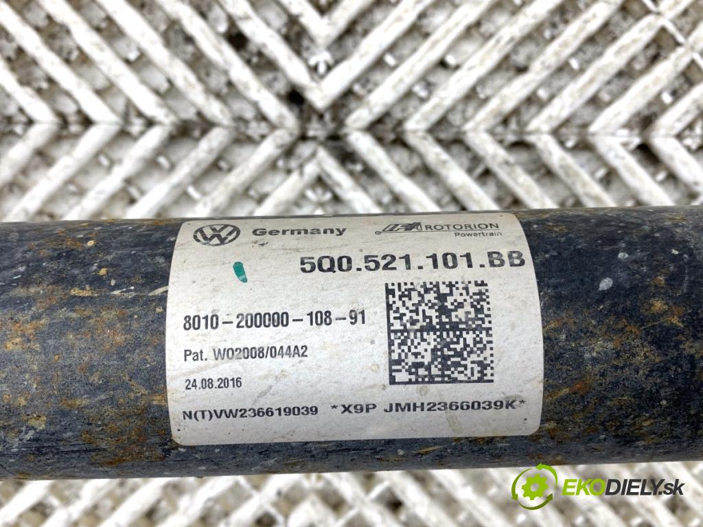 SKODA OCTAVIA III Kombi 2016 135 kW 2.0 TDI / TDI RS 4x4 1968 Kardaň, hriadeľ hnací zad 5Q0521101BB (Kardaňový hriadeľ)