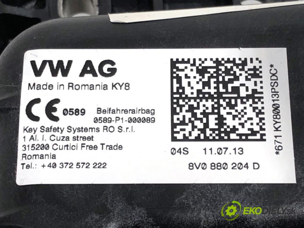 SKODA OCTAVIA III Kombi 2013 110 kW 2.0 TDI 1968 AirBag spolujazdca 8V0880204D (Airbag)