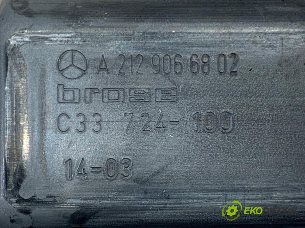 MERCEDES-BENZ W212 sedan 2014 150 kW E 300 Hybrid / BlueTEC Hybrid (212.098) 2143 mechanismus okna levý přední část 2129066802