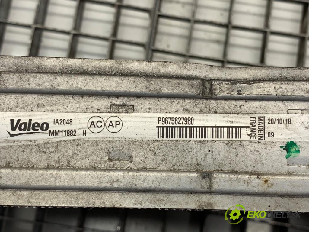 PEUGEOT 308 II liftback 2018 81 kW 1.2 THP 110 1199 intercooler 9675627980 (Intercooler (chladič stlačeného vzduchu))