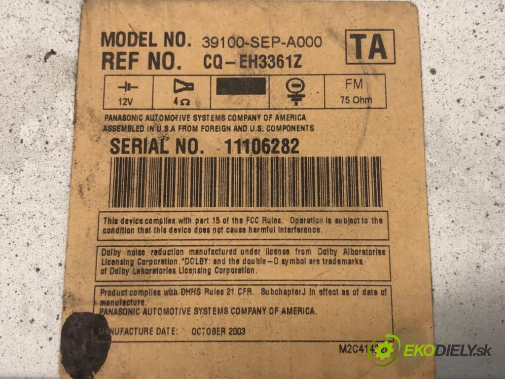 ACURA TL sedan 2004 198 kW 3.2 S 3210 RADIO 39100-SEP-A000 (Audio zariadenie)