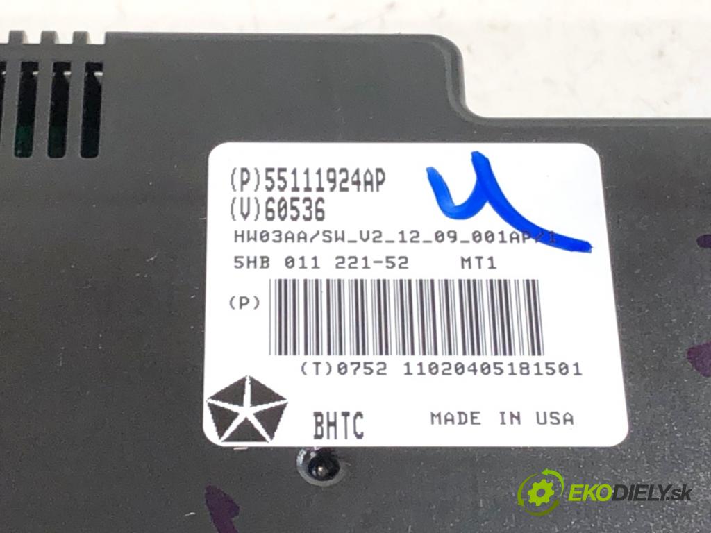 JEEP GRAND CHEROKEE WK SUV 2012 177 kW 3.0 CRD V6 4x4 2987 Panel ovládania kúrenia 55111924AP (Prepínacie páčky pod volantom)