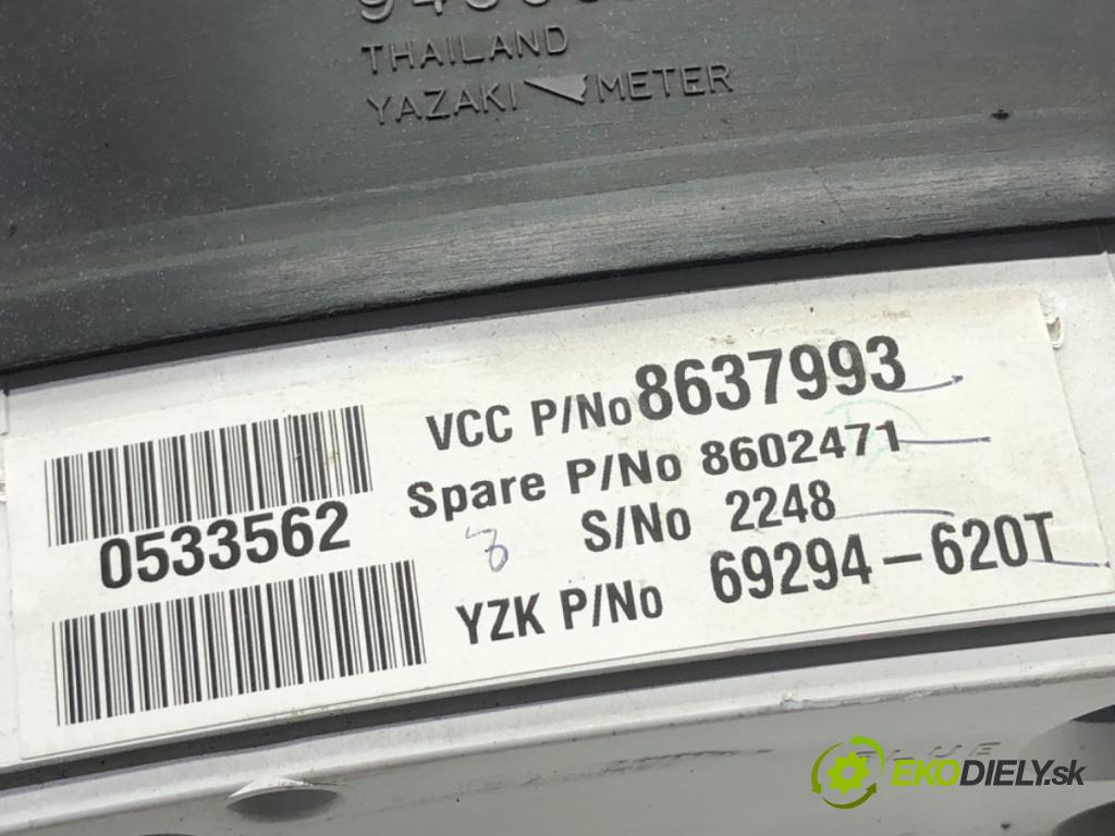 VOLVO S60 I sedan 2003 125 kW 2.4 2435 Prístrojovka 8637993 (Prístrojová doska)