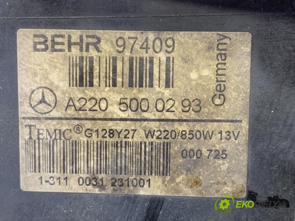 MERCEDES-BENZ W220 sedan 2001 145 kW S 320 CDI (220.026, 220.126) 3222 Ventilátor chladiča A2205000293 (Ventilátor)