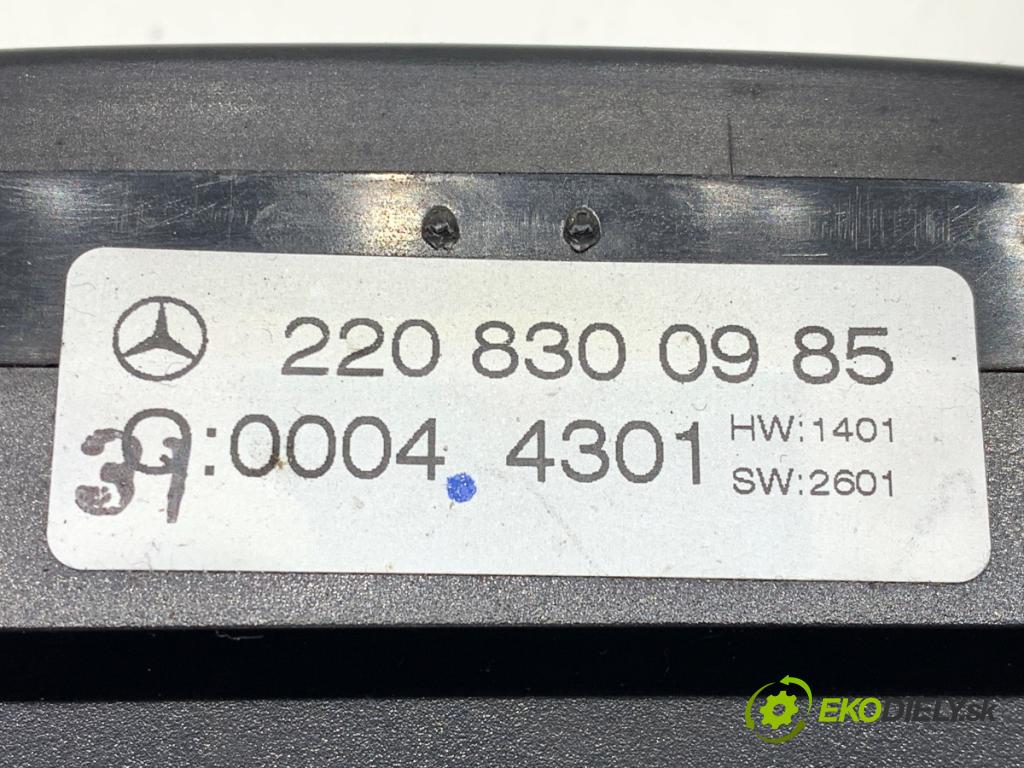 MERCEDES-BENZ W220 sedan 2001 145 kW S 320 CDI (220.026, 220.126) 3222 Panel ovládania kúrenia 2208300985 (Prepínacie páčky pod volantom)