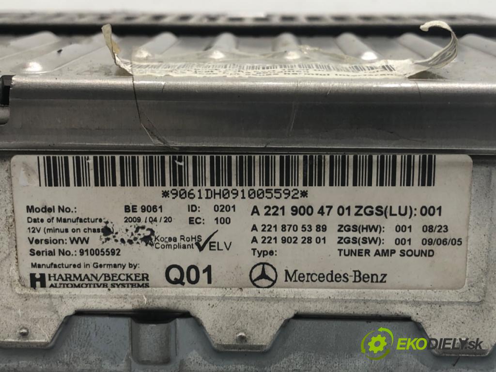 MERCEDES-BENZ W221 sedan 2010 205 kW S 400 Hybrid (221.095, 221.195) 3498 Zosilňovač A2219004701 (Zosilňovač)