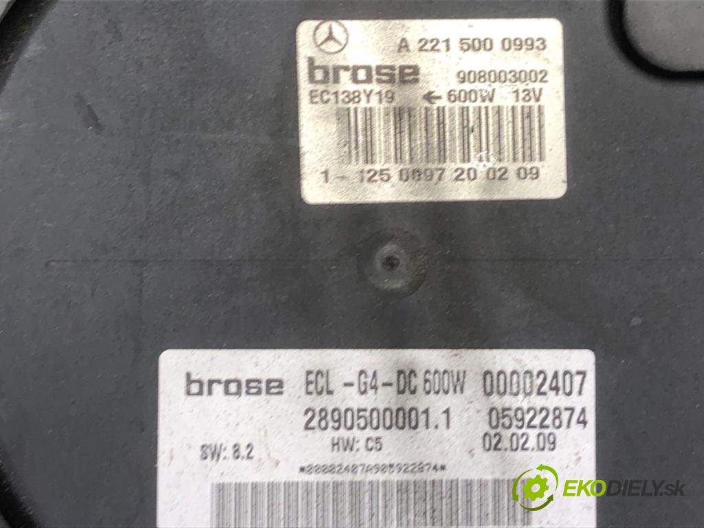 MERCEDES-BENZ W221 sedan 2010 205 kW S 400 Hybrid (221.095, 221.195) 3498 ventilátor chladiče A2215001193 (Ventilátor)