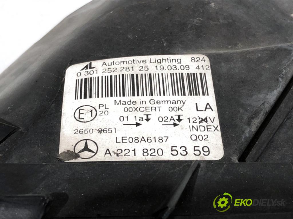 MERCEDES-BENZ W221 sedan 2010 205 kW S 400 Hybrid (221.095, 221.195) 3498 světlomet levý přední část XENON A2218205359