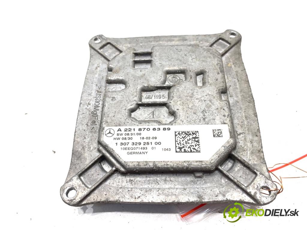 MERCEDES-BENZ W221 sedan 2010 205 kW S 400 Hybrid (221.095, 221.195) 3498 Menič XENON A2218706389 (Riadiaca jednotka xenónu)