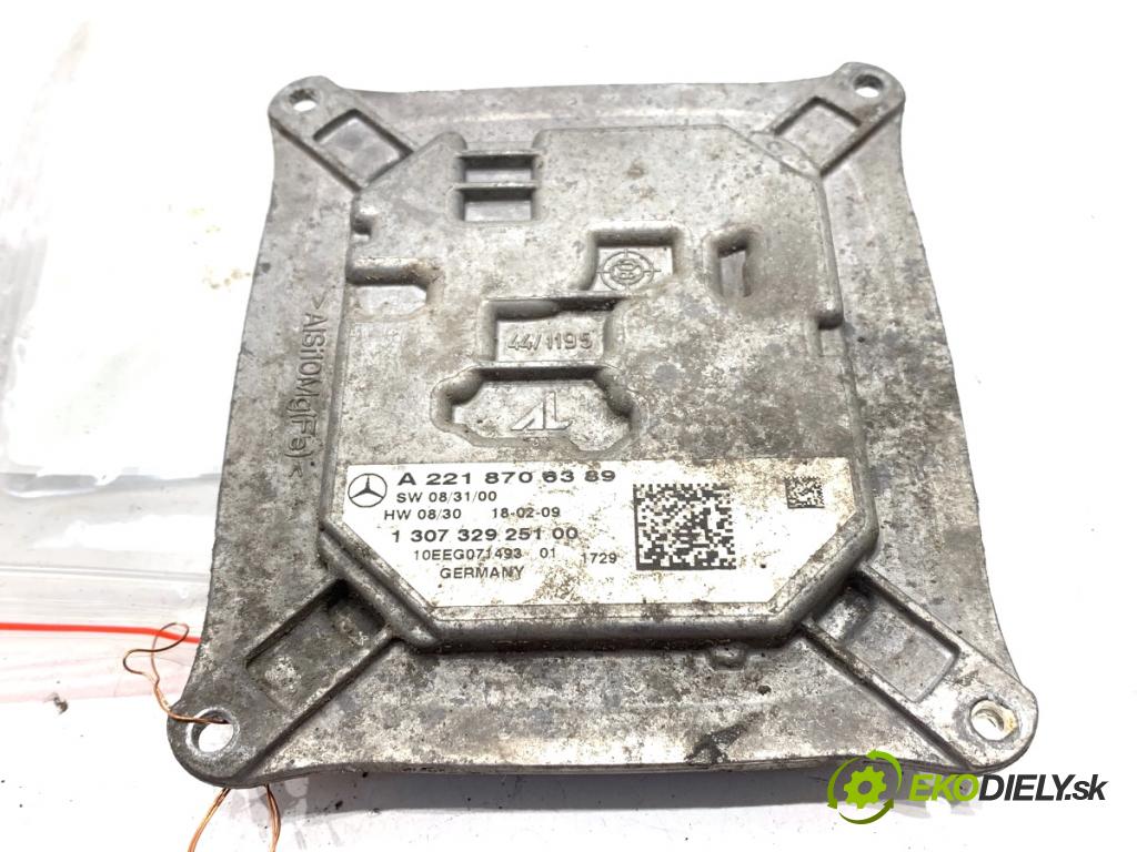 MERCEDES-BENZ W221 sedan 2010 205 kW S 400 Hybrid (221.095, 221.195) 3498 Menič XENON A2218706389 (Riadiaca jednotka xenónu)