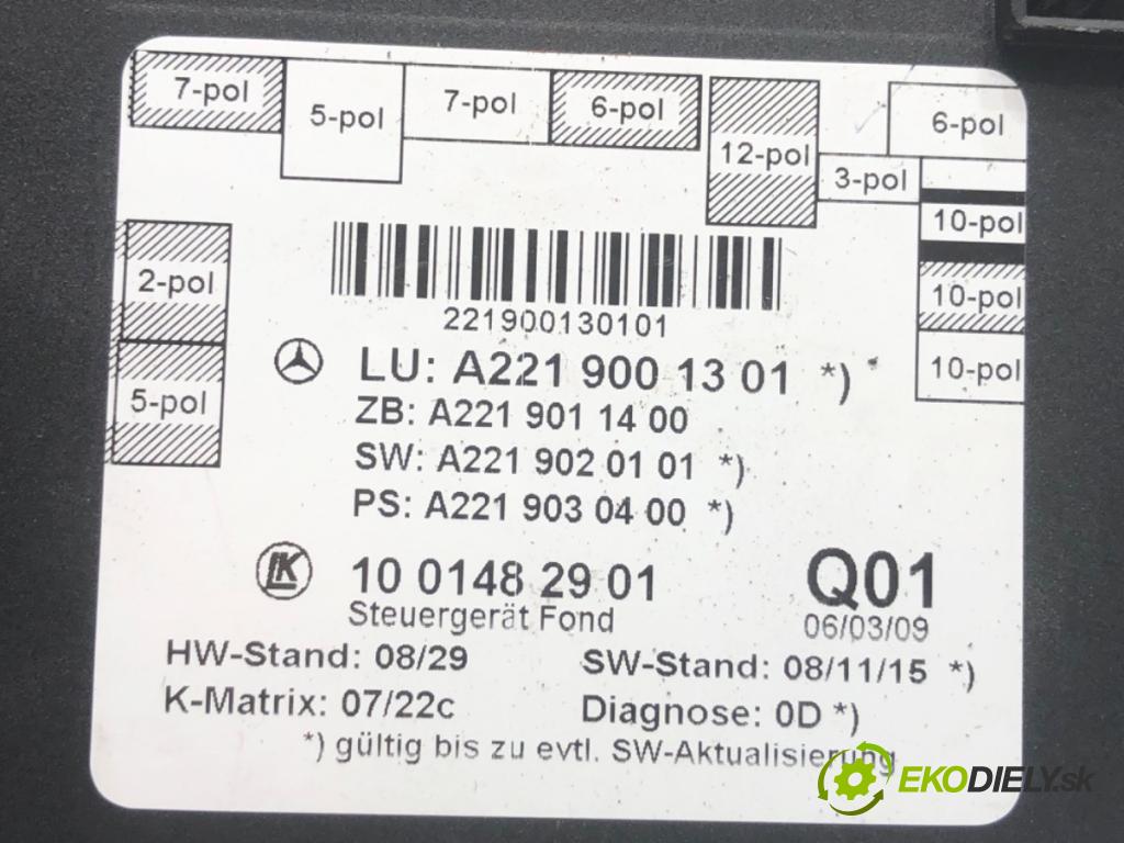 MERCEDES-BENZ W221 sedan 2010 205 kW S 400 Hybrid (221.095, 221.195) 3498 modul dveře A2219001301