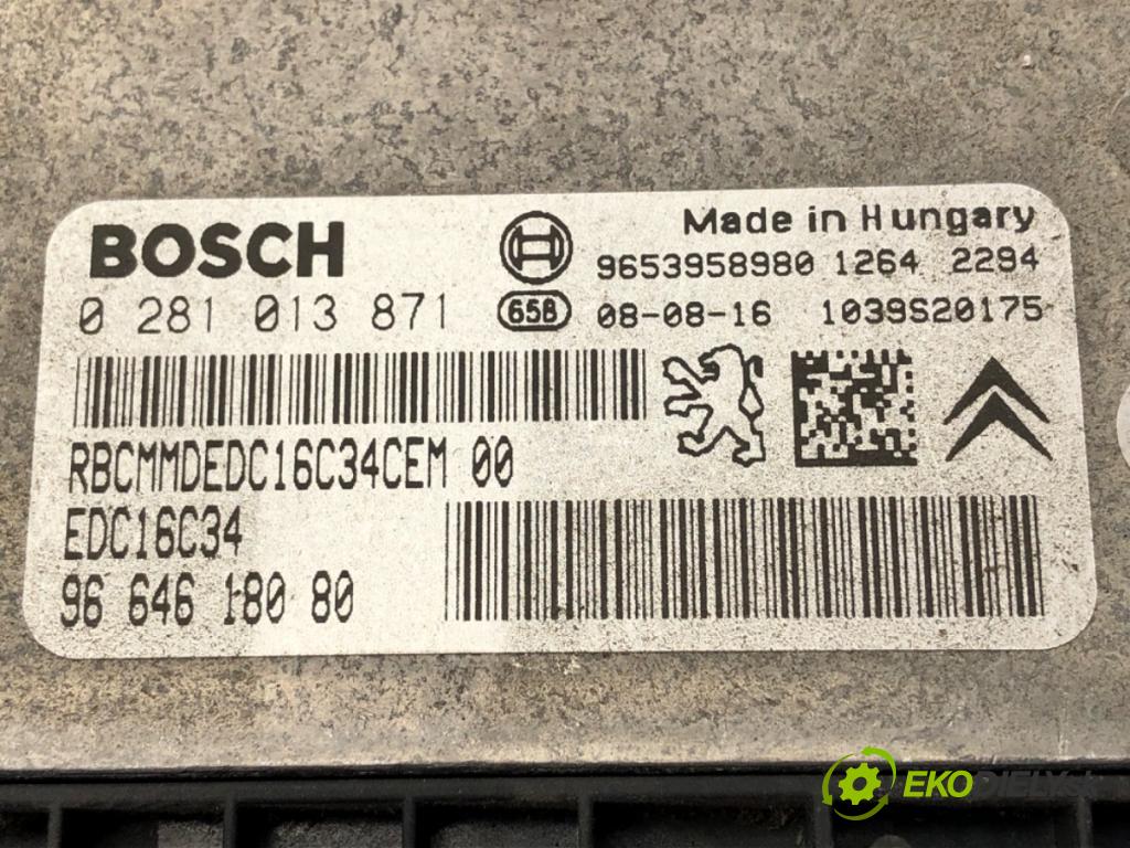 PEUGEOT PARTNER II Nadwozie pełne/minivan 2009 66 kW 1.6 HDi 16V 1560 riadiaca jednotka Motor 9664618080 (Riadiaca jednotka)