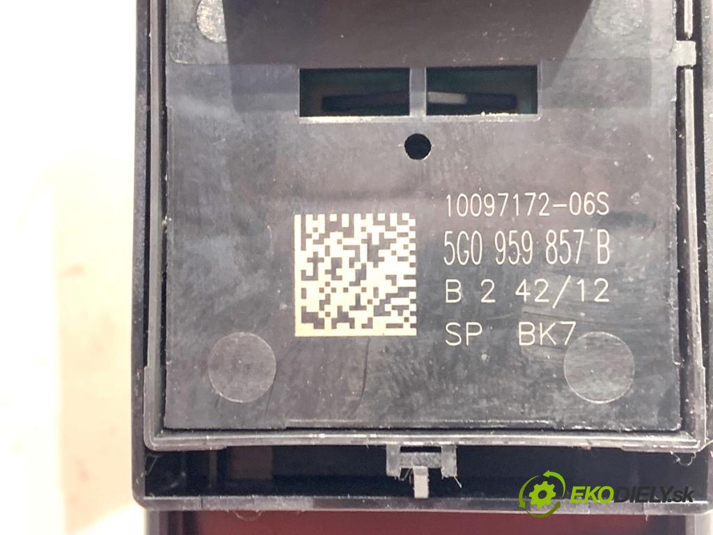 VW GOLF VII liftback 2012 77 kW 1.6 TDI 1598 Prepínač okien 5G0959857B (Prepínacie páčky pod volantom)